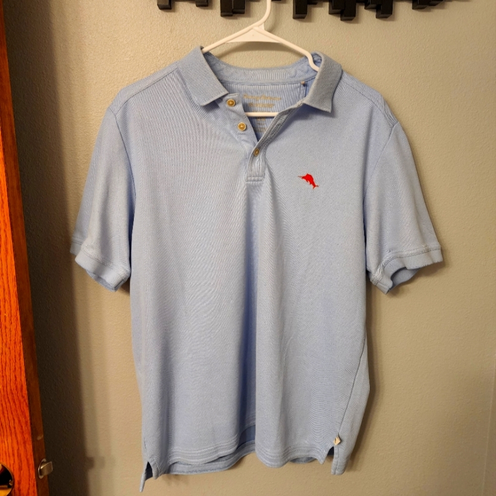 Light Blue Tommy Bahama Islamd Zone Supima Polo